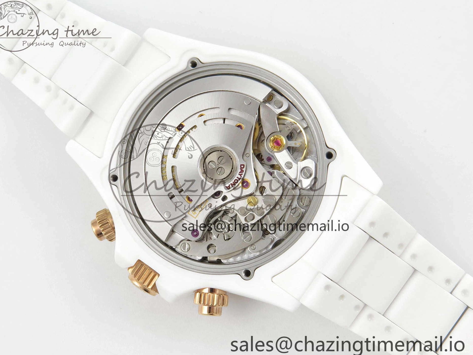 White SONIC Case Black Rainbow Daytona Bezel SA4130 Best and Rainbow Bracelet Dial Edition Ceramic 0113